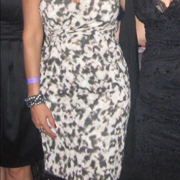 Ann Taylor Animal/Leopard Print Vneck Dress Size 0 - Picture 14 of 16